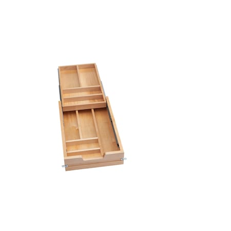 Rev-A-Shelf Drawer Replacement, Maple Veneer, Light Brown, 13.5 in W, 4.32 in H, 21.65 in D, 21.65 in L 4WTCD-343HFLSC-1